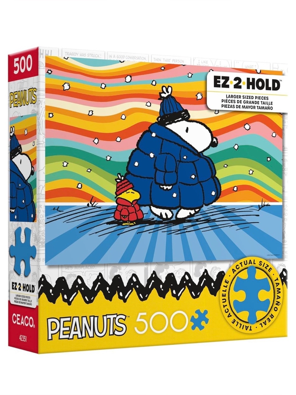Peanuts Puzzle — Snoopy & Woodstock in Blue and Red Coats